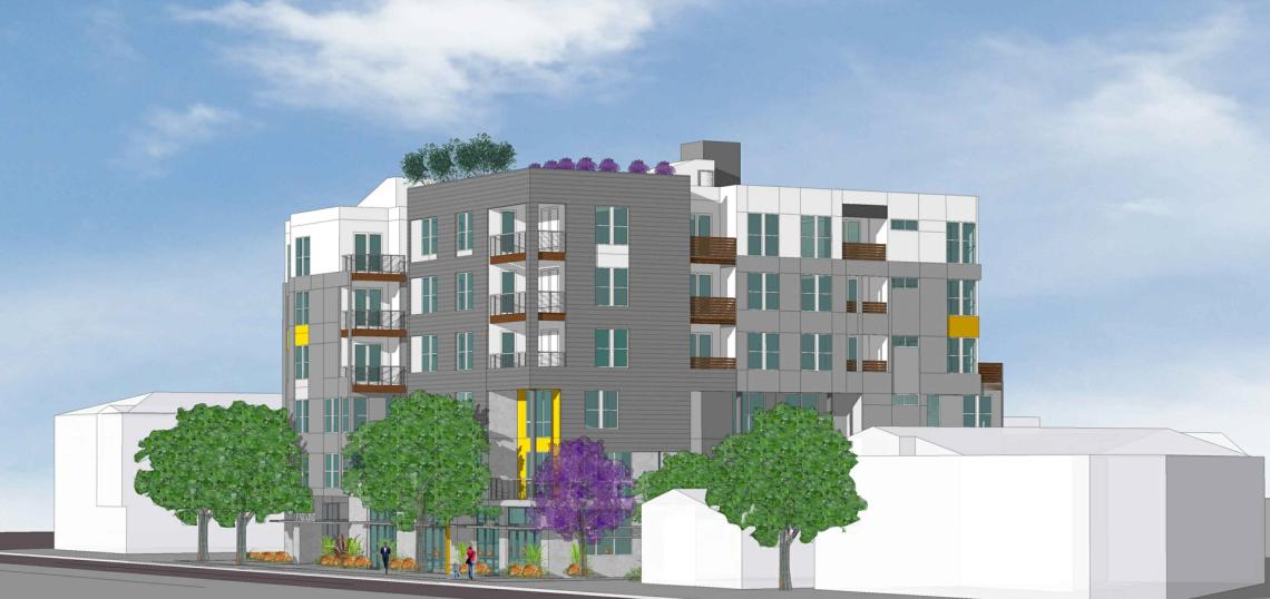 Iris supportive housing complex topped out at 2444 S Barry Avenue in